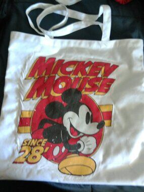 Mickey Mouse 2 Pocket 18" Tote Bag/Purse-Partly Handmade